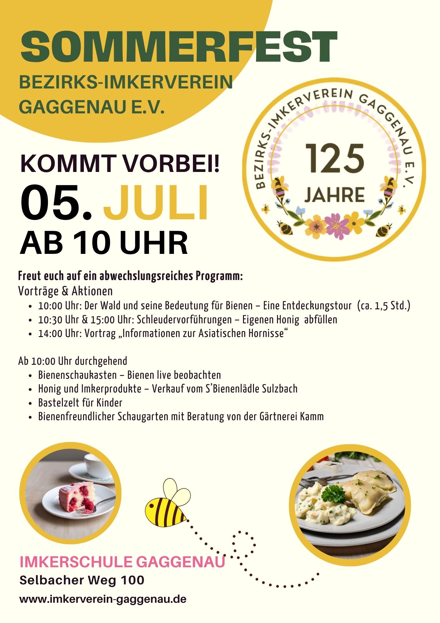 125 Jahre Imkerfest 05. Juli 2026 Imkerverein-Gaggenau